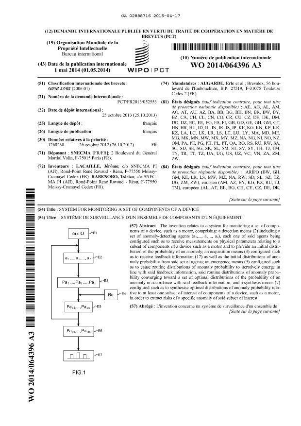 Document de brevet canadien 2888716. Abrégé 20150417. Image 1 de 2