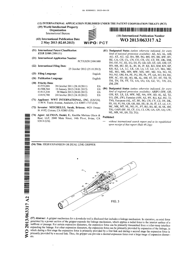 Document de brevet canadien 2889021. PCT 20141220. Image 1 de 10