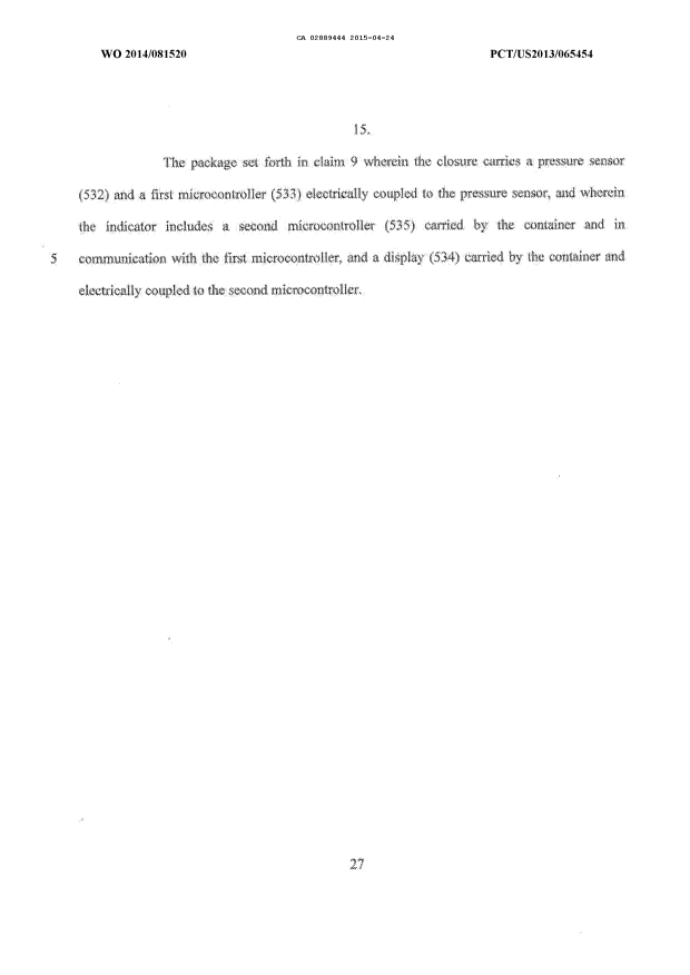 Document de brevet canadien 2889444. Revendications 20141224. Image 5 de 5