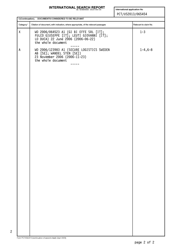 Document de brevet canadien 2889444. PCT 20150424. Image 2 de 3