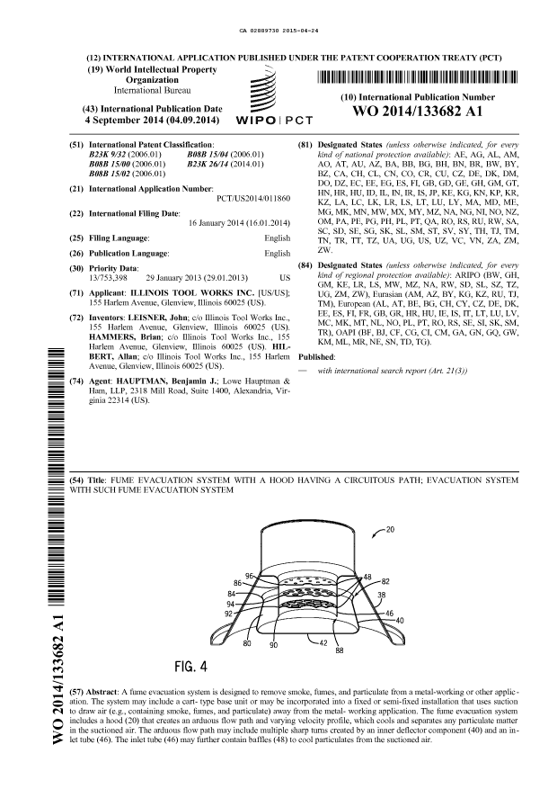 Document de brevet canadien 2889730. Abrégé 20150424. Image 1 de 1