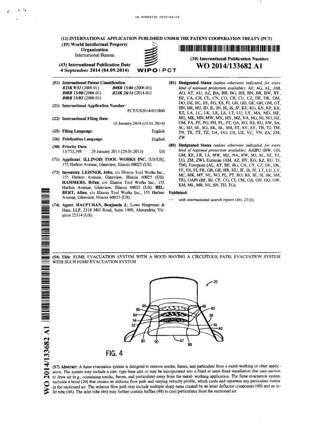 Document de brevet canadien 2889730. PCT 20150424. Image 1 de 5