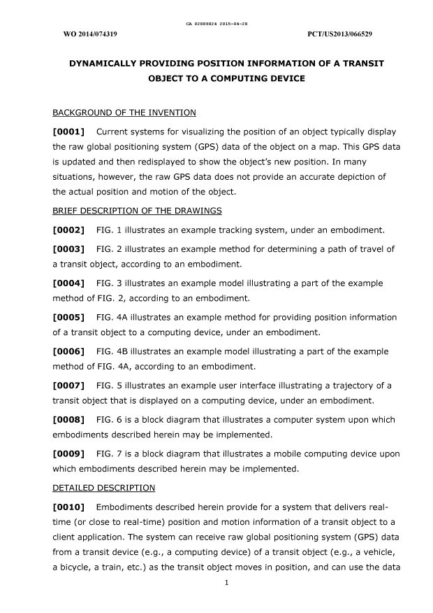 Canadian Patent Document 2889824. Description 20150428. Image 1 of 23