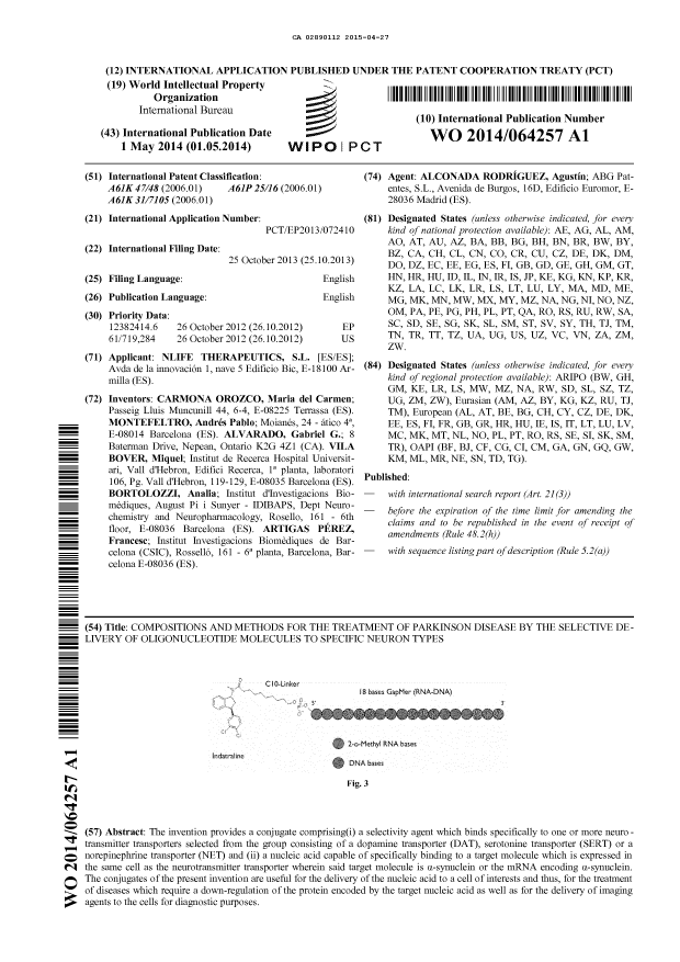 Document de brevet canadien 2890112. Abrégé 20141227. Image 1 de 1