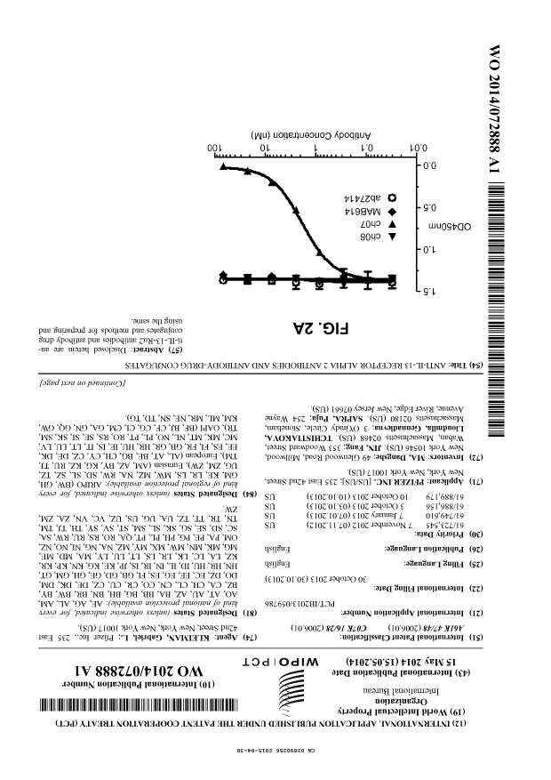Document de brevet canadien 2890256. Abrégé 20141230. Image 1 de 2