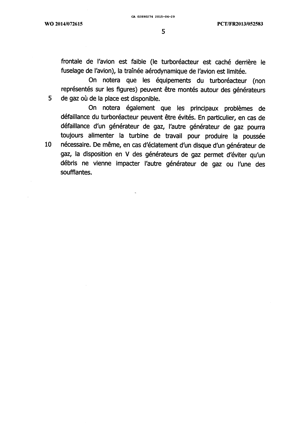 Document de brevet canadien 2890274. Description 20141229. Image 5 de 5