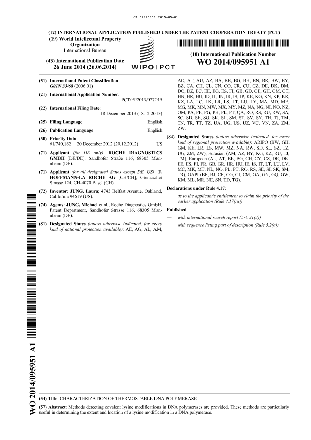 Document de brevet canadien 2890306. Abrégé 20141201. Image 1 de 1