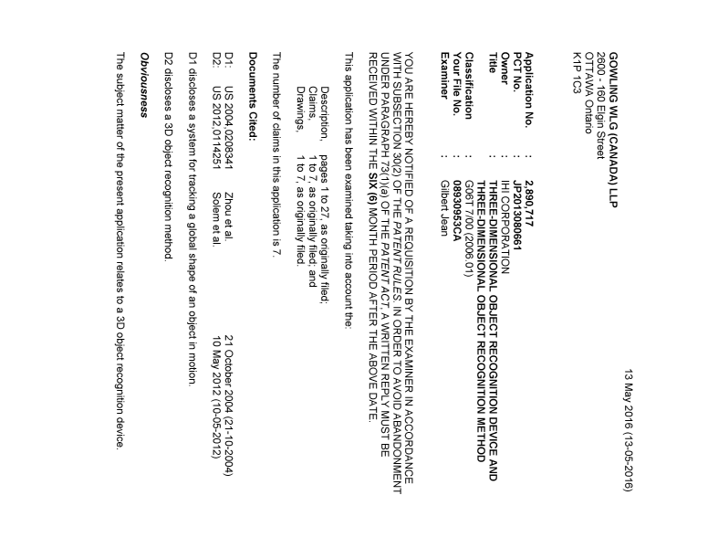 Document de brevet canadien 2890717. Poursuite-Amendment 20151213. Image 1 de 4