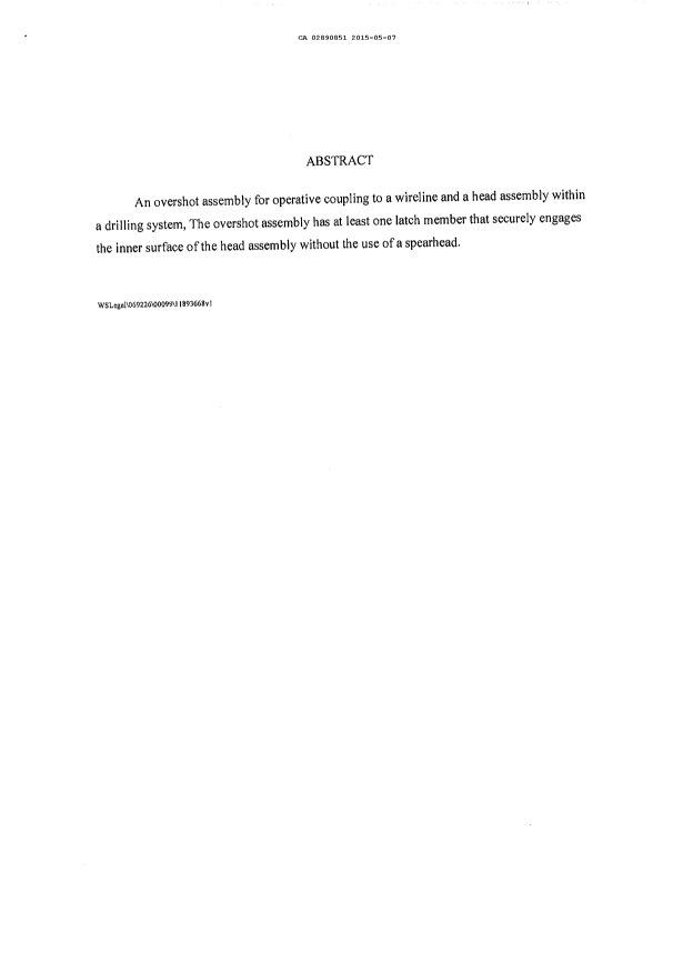 Document de brevet canadien 2890851. Abrégé 20150507. Image 1 de 1