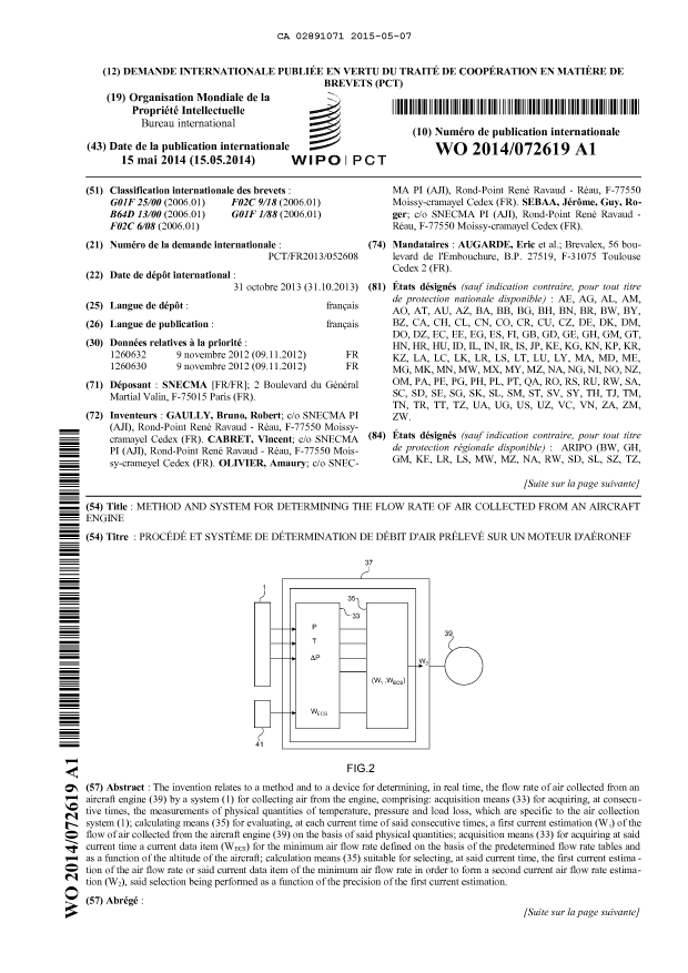 Document de brevet canadien 2891071. Abrégé 20141207. Image 1 de 2