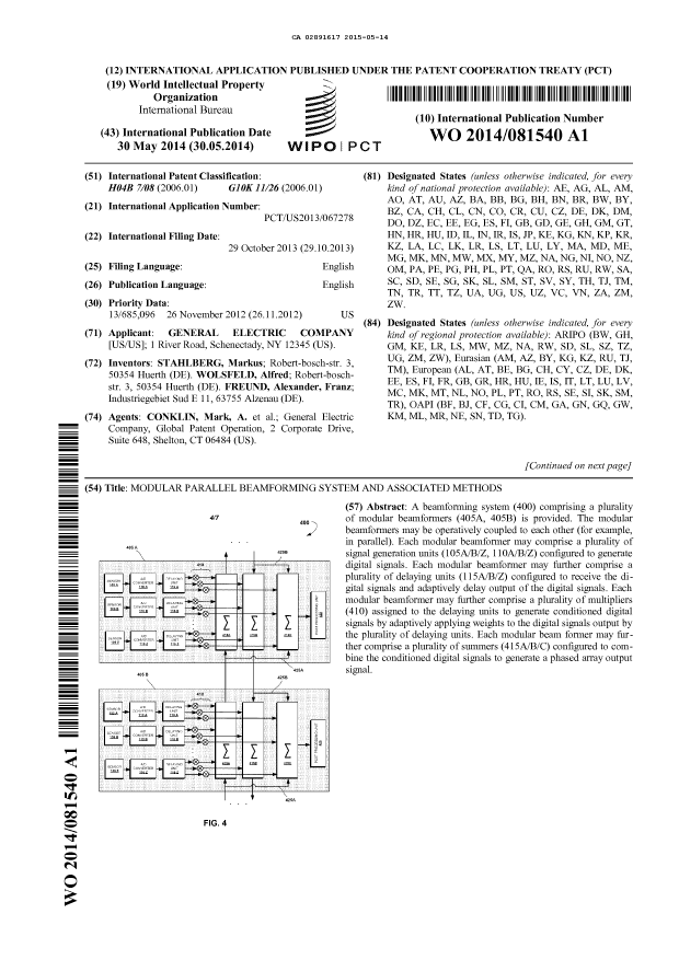 Document de brevet canadien 2891617. Abrégé 20150514. Image 1 de 2