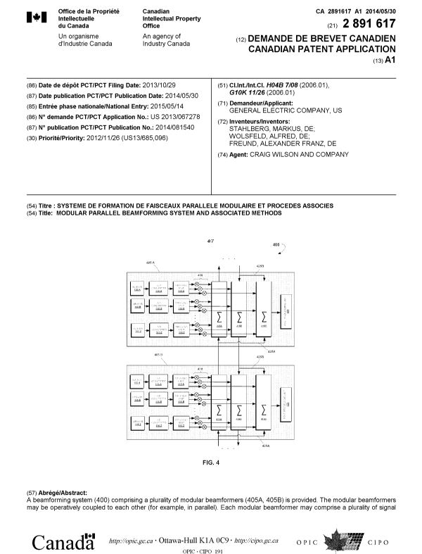 Document de brevet canadien 2891617. Page couverture 20150611. Image 1 de 2