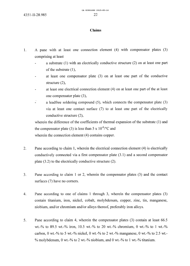 Document de brevet canadien 2891680. Revendications 20141214. Image 1 de 3
