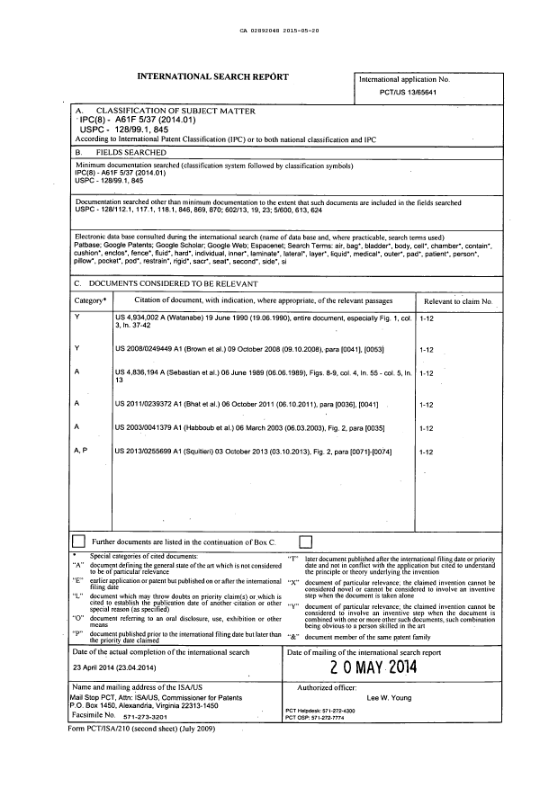 Document de brevet canadien 2892048. PCT 20150520. Image 1 de 9
