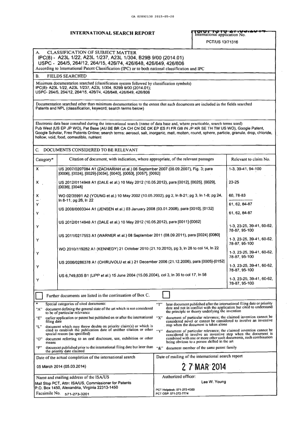 Document de brevet canadien 2892130. PCT 20141220. Image 9 de 10