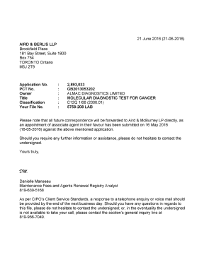 Document de brevet canadien 2893033. Correspondance 20151221. Image 1 de 1