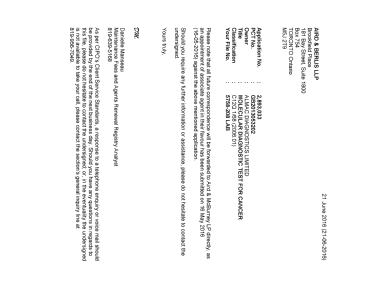 Document de brevet canadien 2893033. Correspondance 20151221. Image 1 de 1