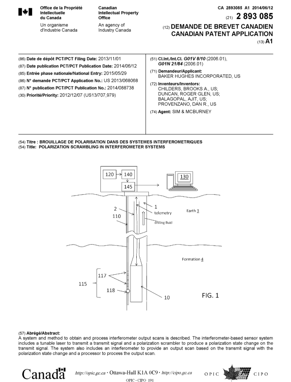 Document de brevet canadien 2893085. Page couverture 20150630. Image 1 de 1