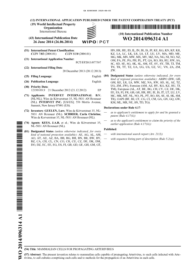 Document de brevet canadien 2893665. Abrégé 20150603. Image 1 de 1