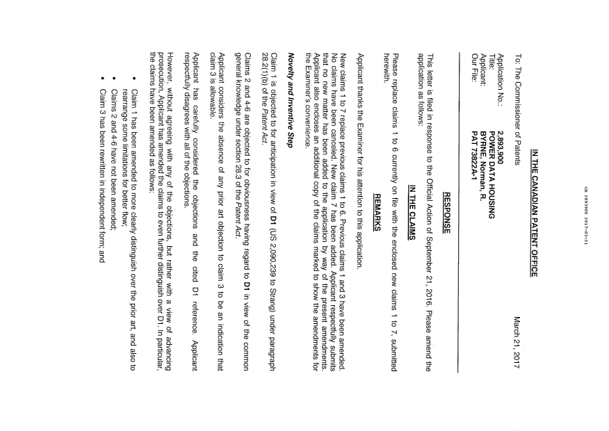 Document de brevet canadien 2893900. Poursuite-Amendment 20161221. Image 2 de 12
