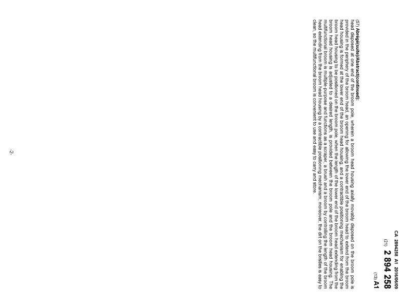 Document de brevet canadien 2894258. Page couverture 20151213. Image 2 de 2