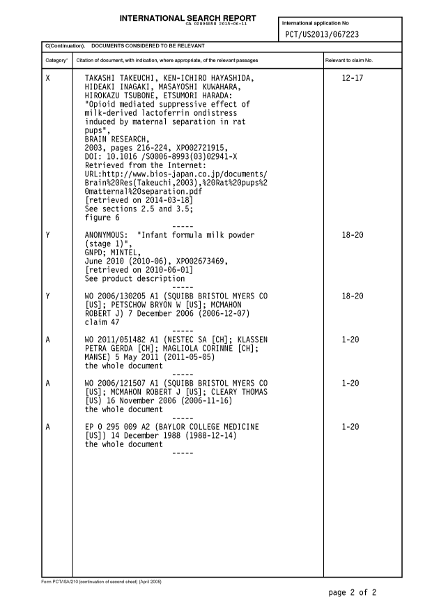 Document de brevet canadien 2894858. Rapport de recherche internationale 20141211. Image 2 de 4