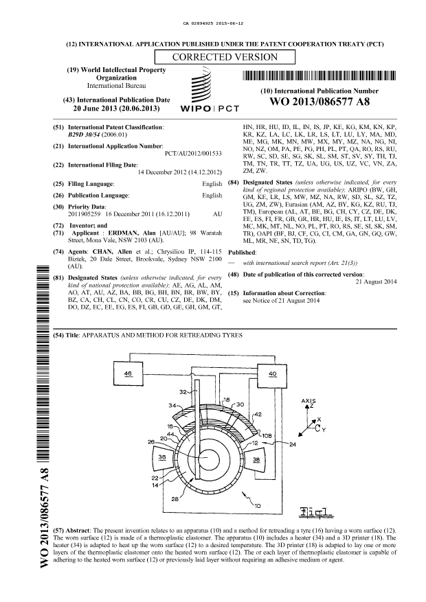 Document de brevet canadien 2894925. Abrégé 20150612. Image 1 de 1