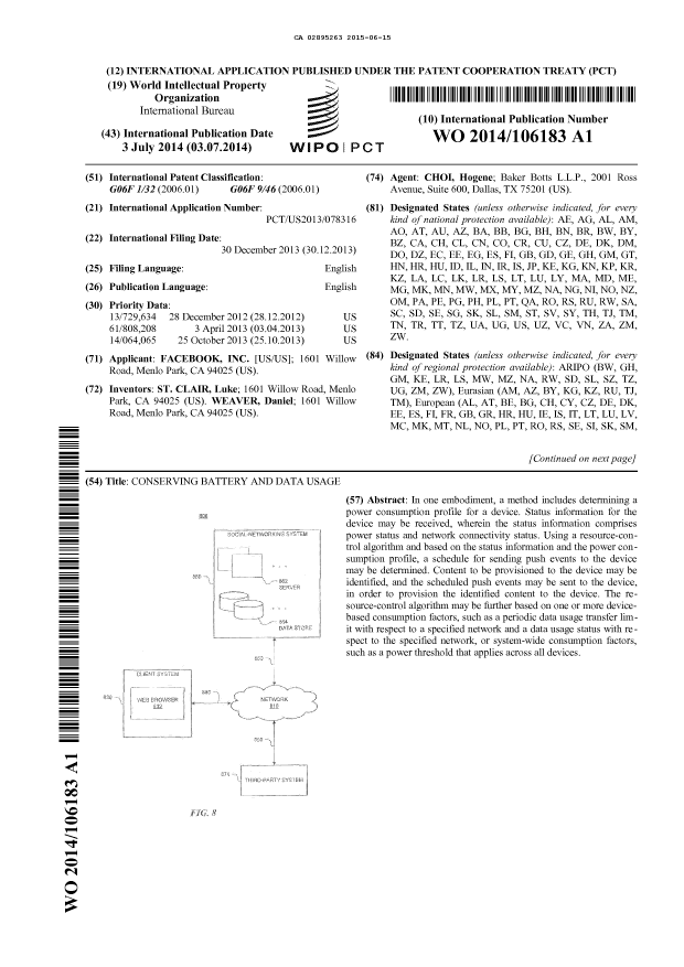 Document de brevet canadien 2895263. Abrégé 20141215. Image 1 de 2