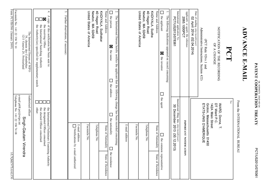 Document de brevet canadien 2896571. Traité de coopération en matière de brevets (PCT) 20141226. Image 2 de 3