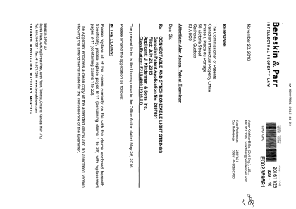 Document de brevet canadien 2897831. Poursuite-Amendment 20151223. Image 1 de 13