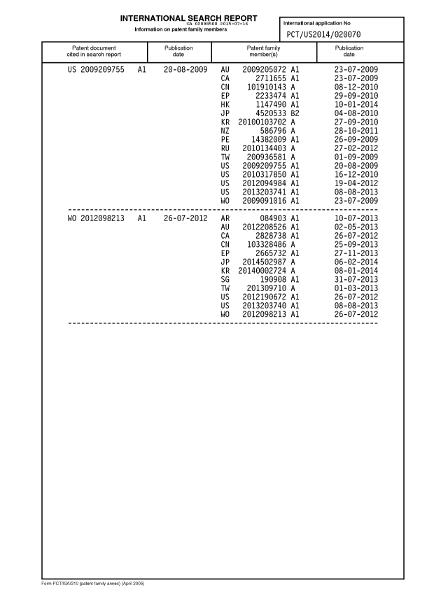 Document de brevet canadien 2898500. PCT 20141216. Image 2 de 2