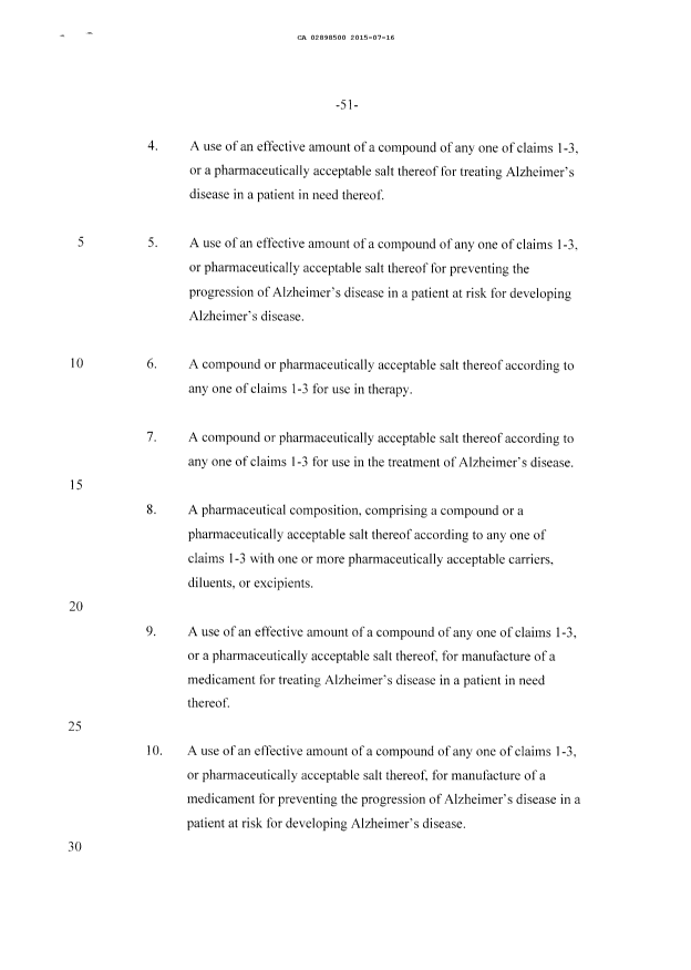 Document de brevet canadien 2898500. Revendications 20150717. Image 2 de 2