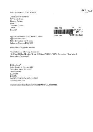 Canadian Patent Document 2899248. Correspondence 20161213. Image 1 of 4