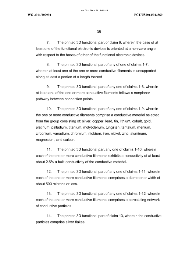 Document de brevet canadien 2915409. Revendications 20141211. Image 2 de 9
