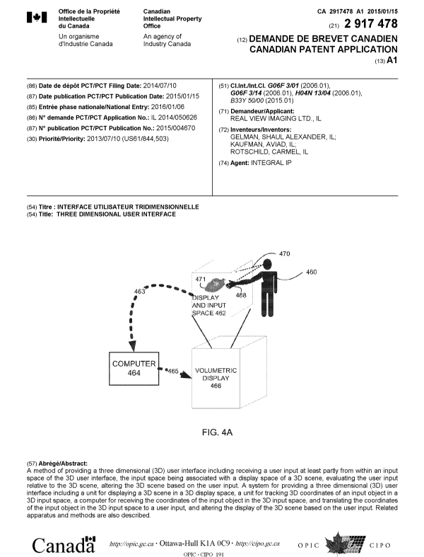 Document de brevet canadien 2917478. Page couverture 20151226. Image 1 de 1