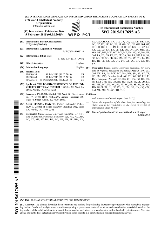 Document de brevet canadien 2919495. Abrégé 20151226. Image 1 de 1