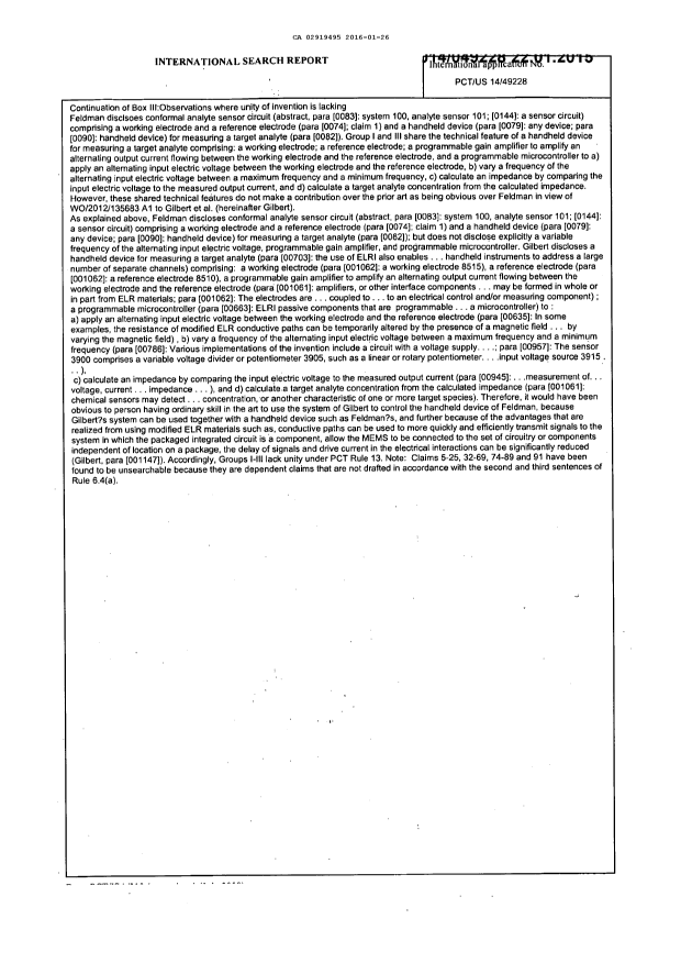 Document de brevet canadien 2919495. Rapport de recherche internationale 20151226. Image 3 de 3