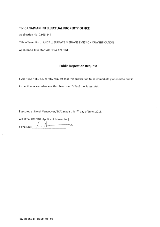 Document de brevet canadien 2955844. Demande d'anticipation de la mise à la disposition 20180605. Image 2 de 2