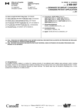 Document de brevet canadien 2959097. Page couverture 20161225. Image 1 de 1