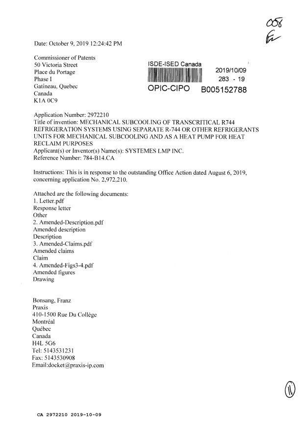 Canadian Patent Document 2972210. Amendment 20181209. Image 1 of 11