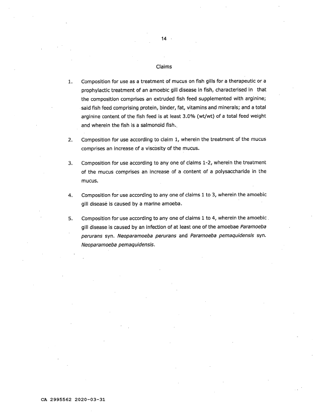 Document de brevet canadien 2995562. Revendications 20200331. Image 1 de 1