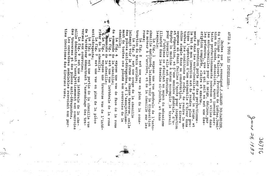 Document de brevet canadien 367104. Description 19941226. Image 1 de 2