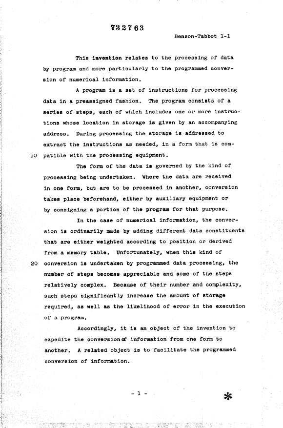 Document de brevet canadien 732763. Description 19941203. Image 1 de 10