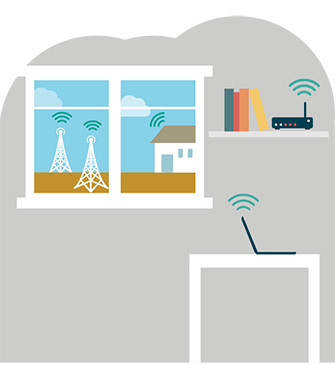 Decorative image of wireless devices