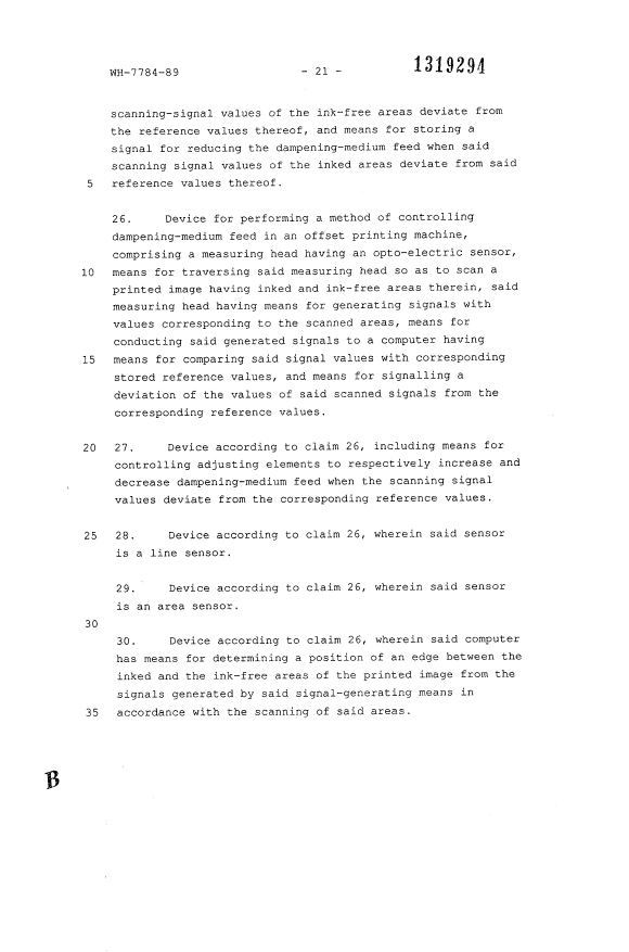 Document de brevet canadien 1319294. Revendications 19931117. Image 5 de 6