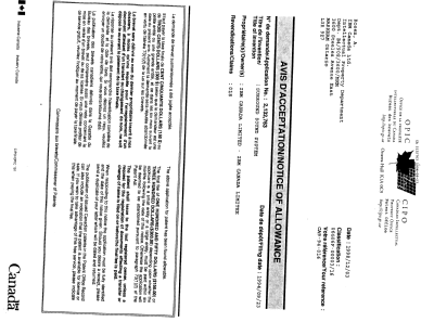 Canadian Patent Document 2132763. Prosecution Correspondence 19940923. Image 1 of 13