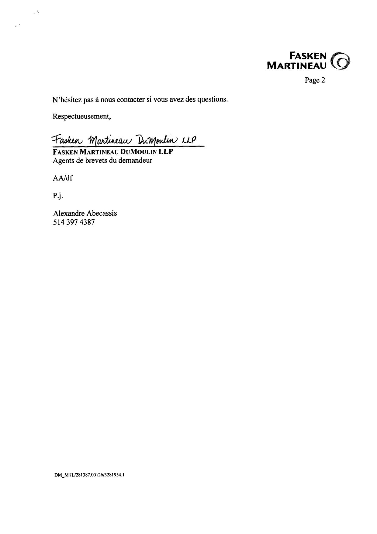 Canadian Patent Document 2207787. Correspondence 20131203. Image 2 of 5
