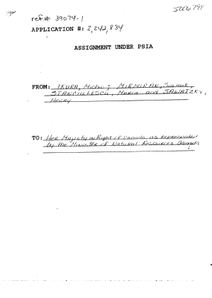 Document de brevet canadien 2242834. Cession 19971203. Image 4 de 4
