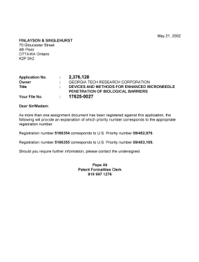 Document de brevet canadien 2376128. Correspondance 20020518. Image 1 de 1