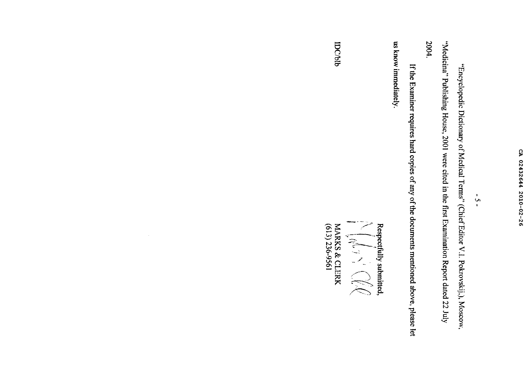Canadian Patent Document 2432644. Prosecution-Amendment 20091226. Image 5 of 5